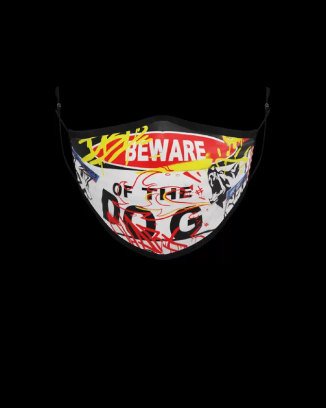 Sprayground FACE MASKS*ADULT BEWARE OF THE DOG FORM-FITTING FACE MASK