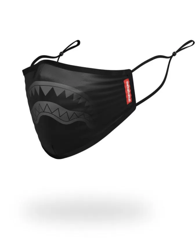 Sprayground FACE MASKS*ADULT MIDNIGHT SHARK FORM FITTING FACE MASK