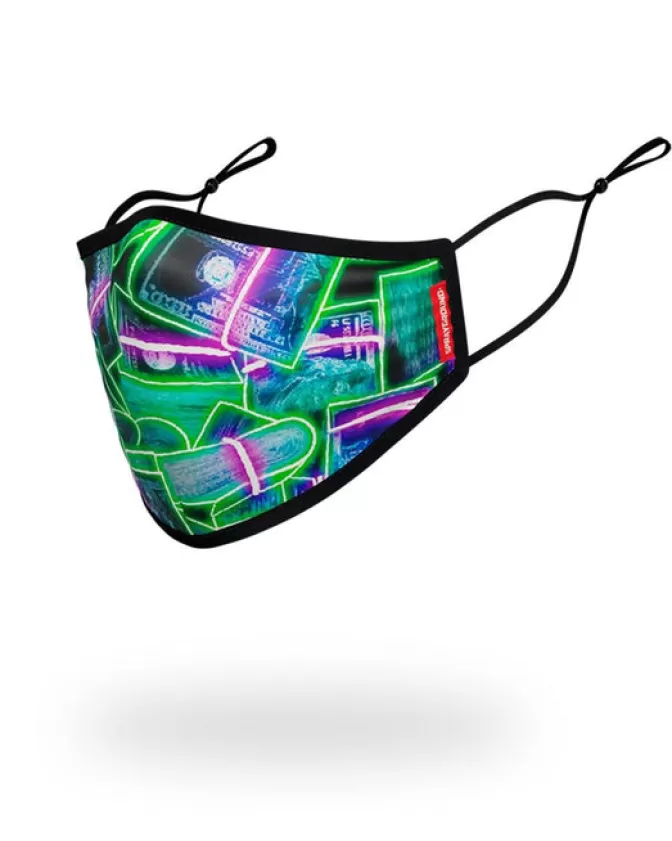 Sprayground FACE MASKS*ADULT NEON MONEY FORM FITTING FACE MASK