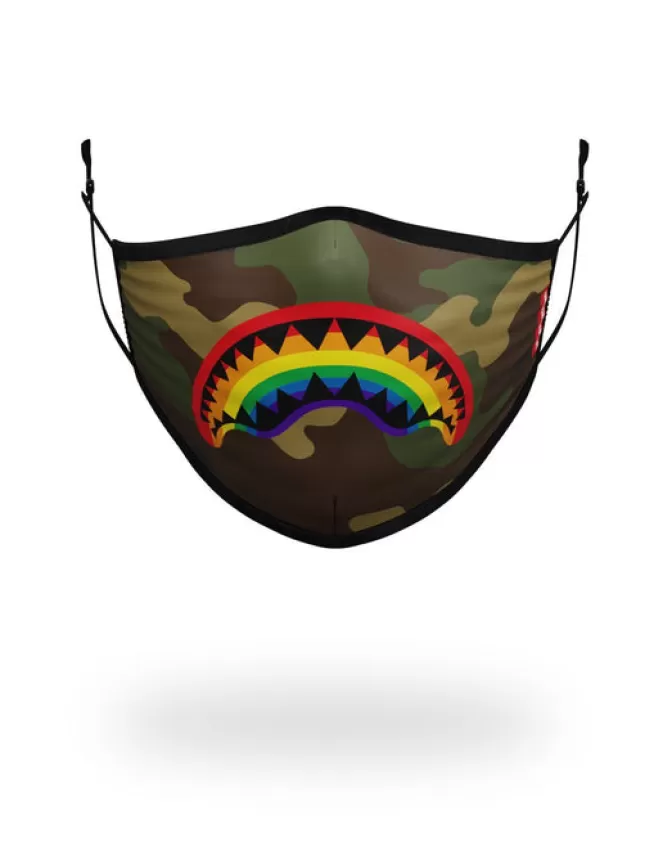 Sprayground FACE MASKS*ADULT RAINBOW SHARK FORM FITTING FACE MASK