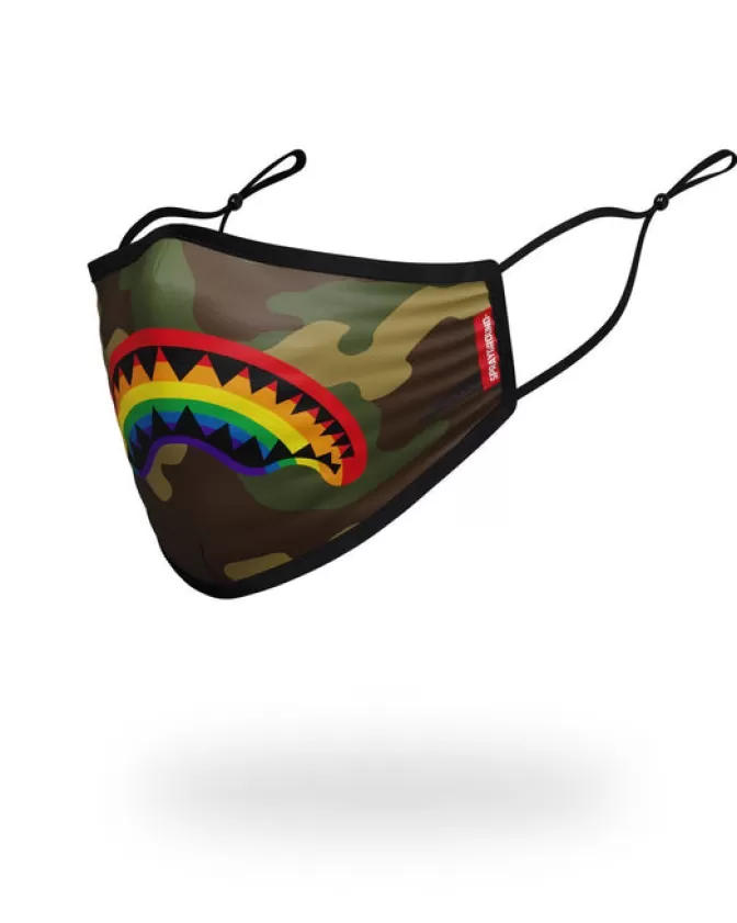 Sprayground FACE MASKS*ADULT RAINBOW SHARK FORM FITTING FACE MASK