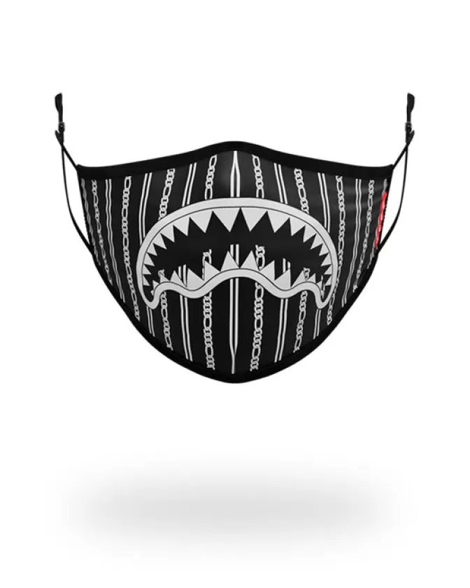 Sprayground FACE MASKS*ADULT REVERSE SHARKS IN PARIS (BLACK) FORM FITTING FACE MASK