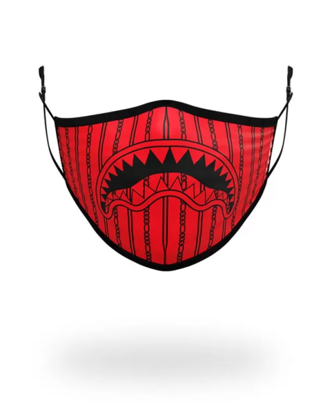 Sprayground FACE MASKS*ADULT REVERSE SHARKS IN PARIS (RED) FORM FITTING FACE MASK