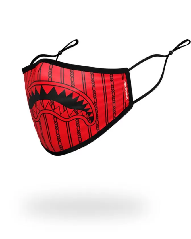 Sprayground FACE MASKS*ADULT REVERSE SHARKS IN PARIS (RED) FORM FITTING FACE MASK