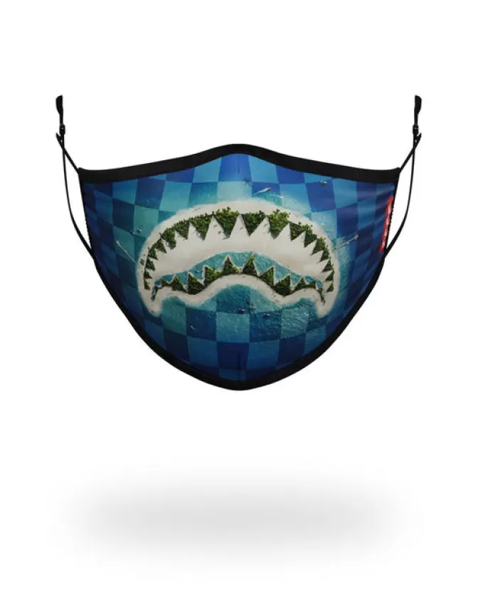 Sprayground FACE MASKS*ADULT SHARK ISLAND FORM FITTING FACE MASK