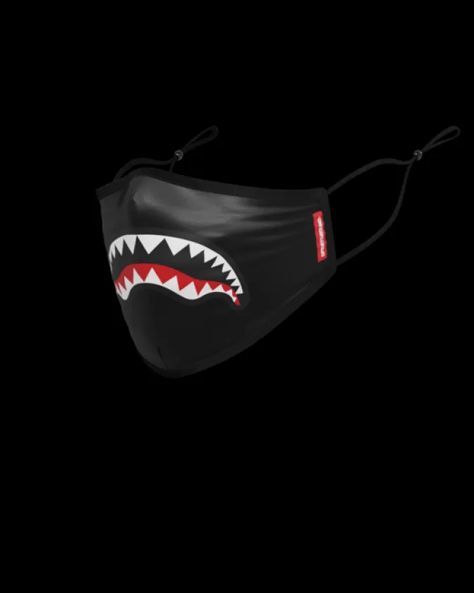 Sprayground FACE MASKS*ADULT SHARK LOGO (BLACK) FORM-FITTING FACE MASK