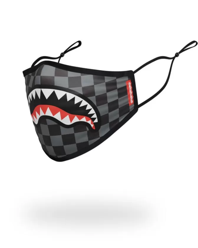 Sprayground FACE MASKS*ADULT SHARKS IN PARIS (GREY) FORM FITTING FACE MASK