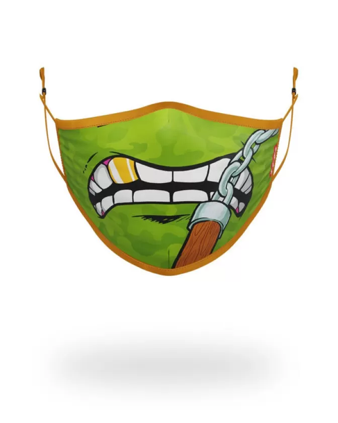 Sprayground ADULT TMNT: MICHELANGELO SHARK FORM FITTING FACE-COVERING Flash Sale