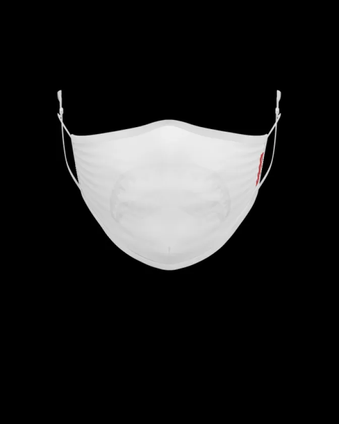 Sprayground FACE MASKS*ADULT WHITE ON WHITE SHARK FORM-FITTING FACE MASK