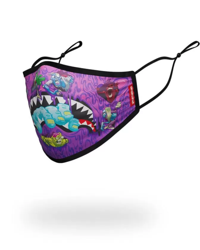 Sprayground FACE MASKS*ADULT ZOMBIE SHARK FORM FITTING FACE MASK