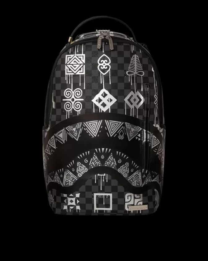 Sprayground BACKPACKS*AFRICAN INTELLIGENCE 9 POWER GLYPHICS BACKPACK - SANDFLOWER COLLAB