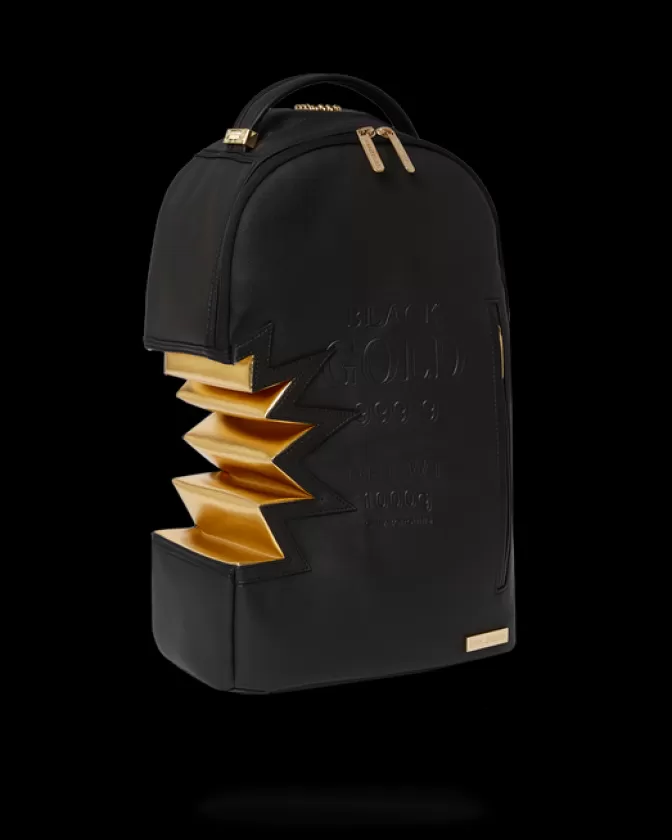 Sprayground BACKPACKS*A.i.3 SHARK BITE BLACK GOLD BACKPACK (DLXV)