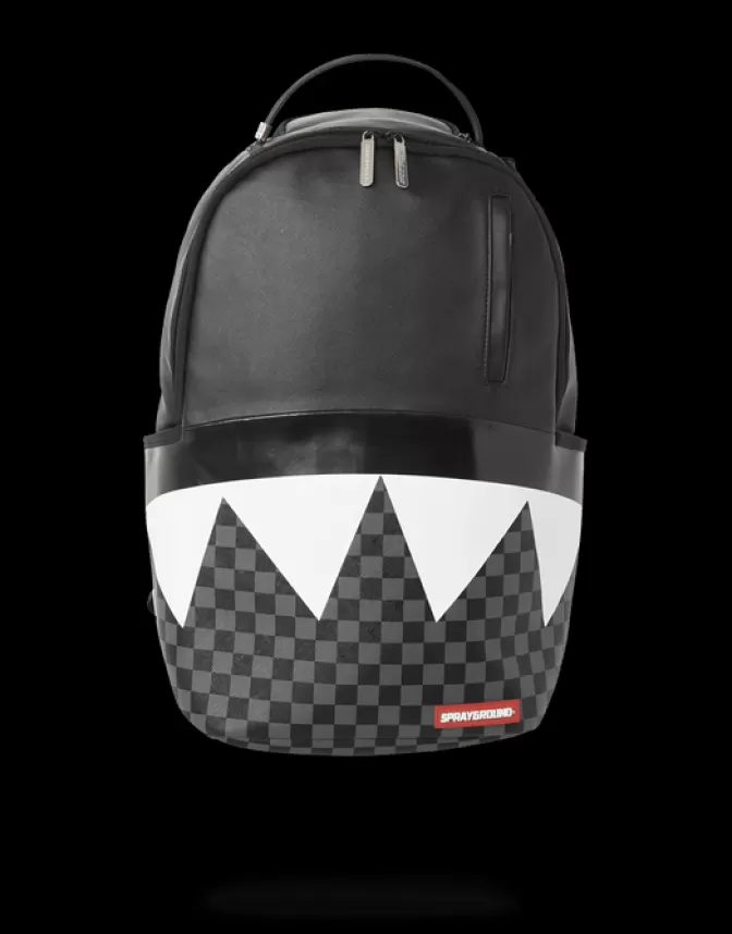Sprayground BACKPACKS*BLACK HALF CHECK SHARKS IN PARIS BACKPACK (ONE OF ONE)