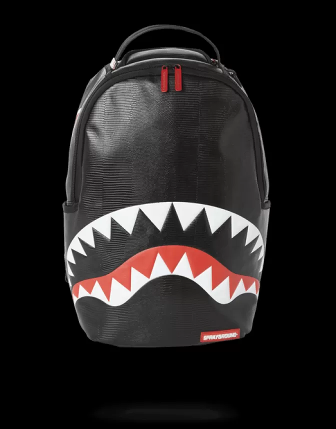 Sprayground BACKPACKS*BLACK REPTILE SHARK BACKPACK (ONE OF ONE)