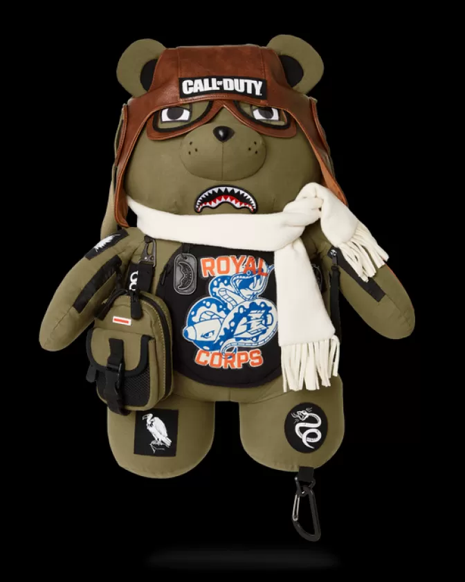 Sprayground TEDDY BEAR BACKPACKS | BACKPACKS*CALL OF DUTY AVIATOR FEARLESS MONEYBEAR TEDDYBEAR BACKPACK