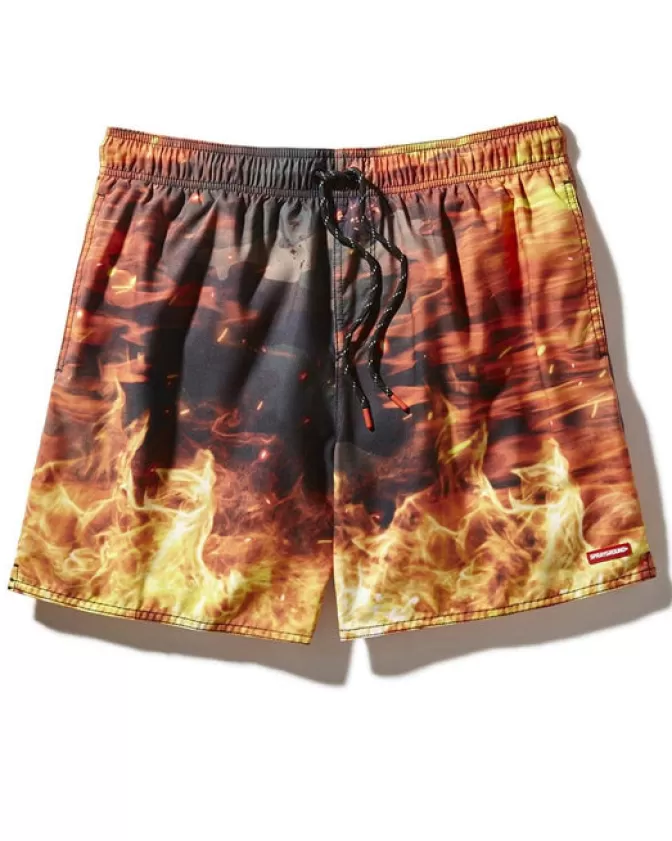 Sprayground SWIMWEAR*CAMO FIRE SHOTO SWIM TRUNKS