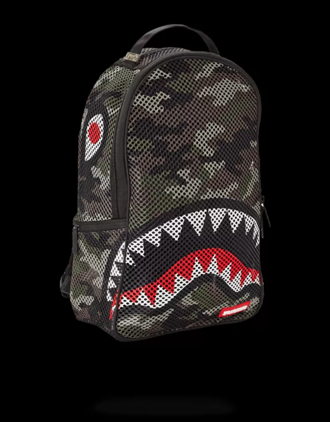 Sprayground BACKPACKS*CAMO MESH SHARK