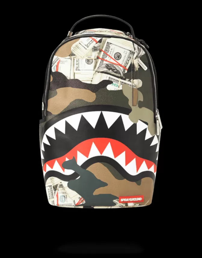 Sprayground BACKPACKS*CAMO MONEY SHARK