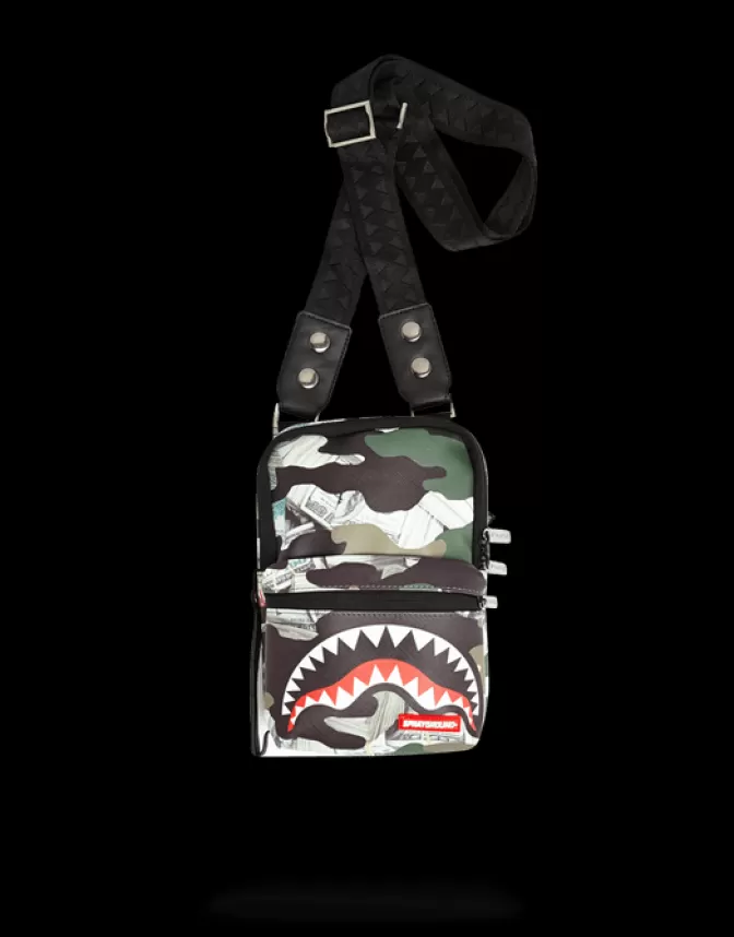 Sprayground SLINGS | CROSSBODYS*CAMO MONEY SHARK SLING