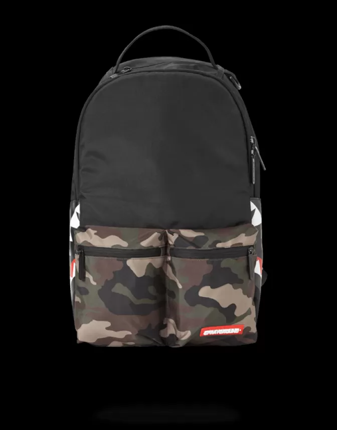 Sprayground BACKPACKS*CAMO SIDE SHARK DOUBLE CARGO