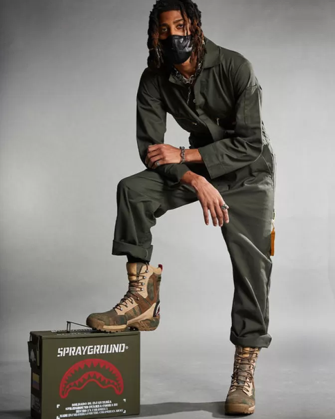 Sprayground BOOTS*CAMO TERRAIN FUERZA COBRA PARATROOPER BOOTS - MADE IN COLOMBIA NUMBERED 1/280 PAIRS