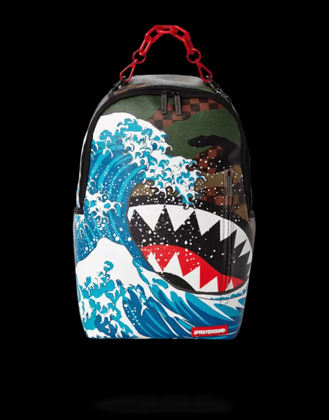 Sprayground BACKPACKS*CAMOKAWA WAVE SHARK