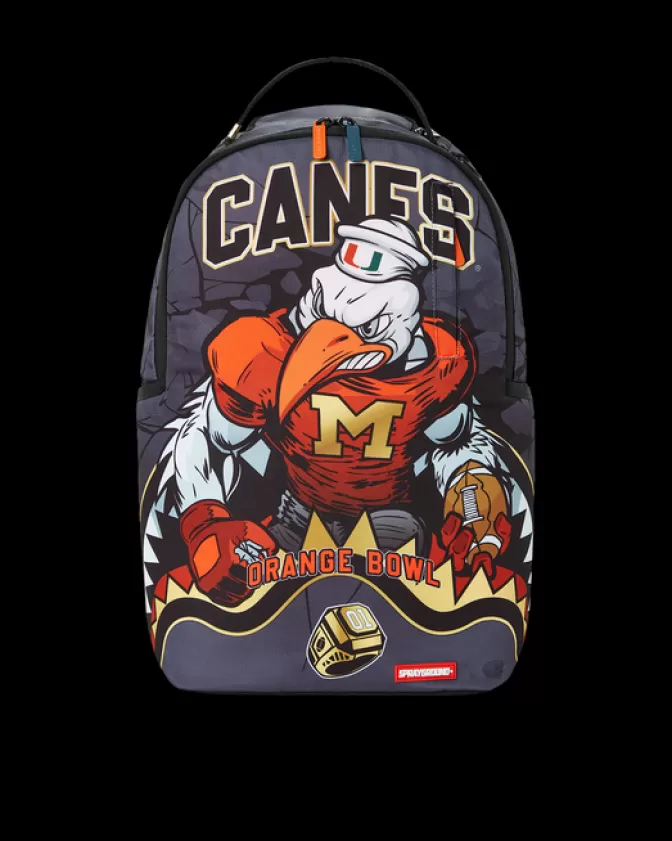 Sprayground BACKPACKS*CANES MUSCLE UNIVERSITY OF MIAMI BACKPACK (WITH WARREN SAPP)