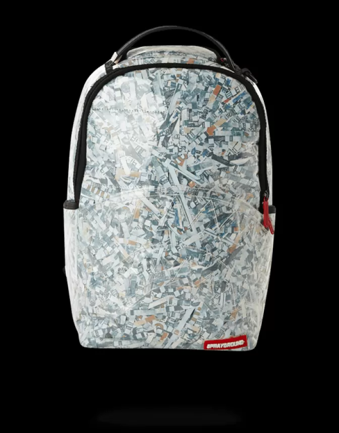 Sprayground BACKPACKS*COUNTERFEIT (VINYL SHREDDED MONEY)