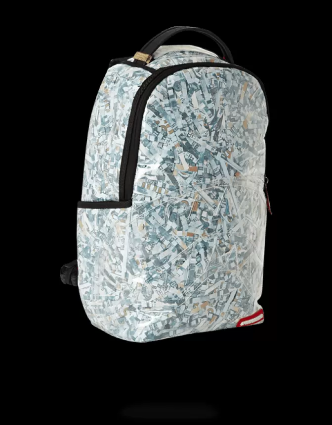 Sprayground BACKPACKS*COUNTERFEIT (VINYL SHREDDED MONEY)