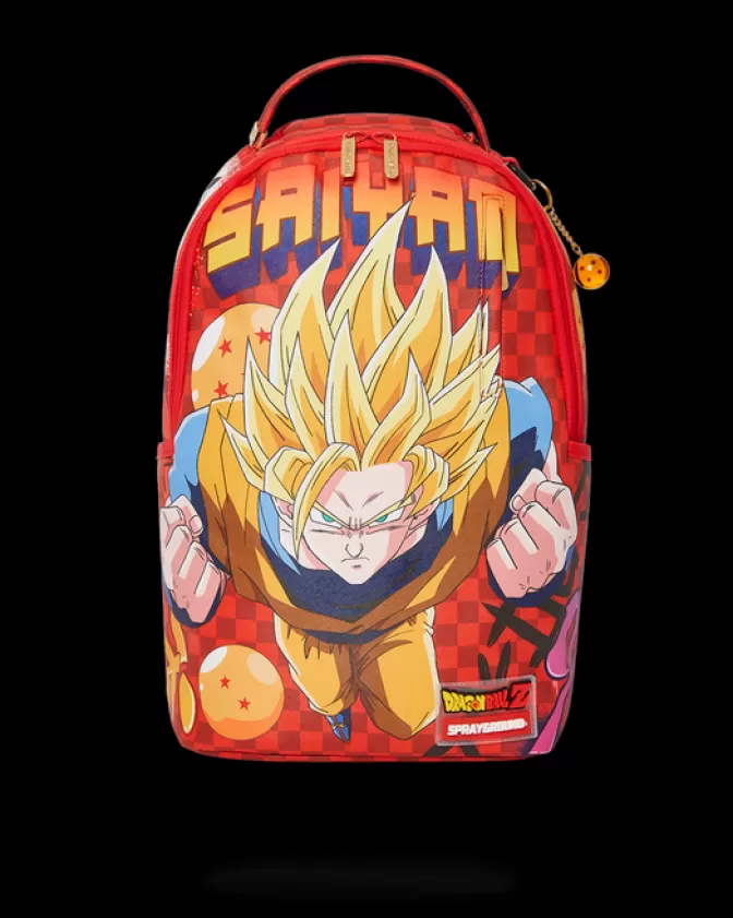 Sprayground BACKPACKS*DBZ SUPER SAIYAN CHECK