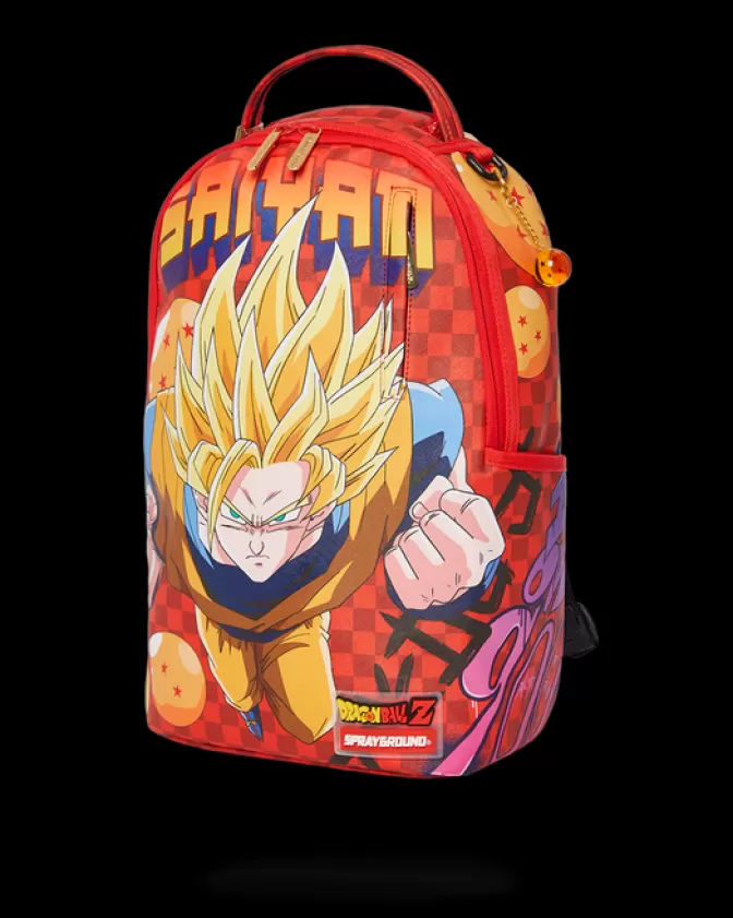 Sprayground BACKPACKS*DBZ SUPER SAIYAN CHECK