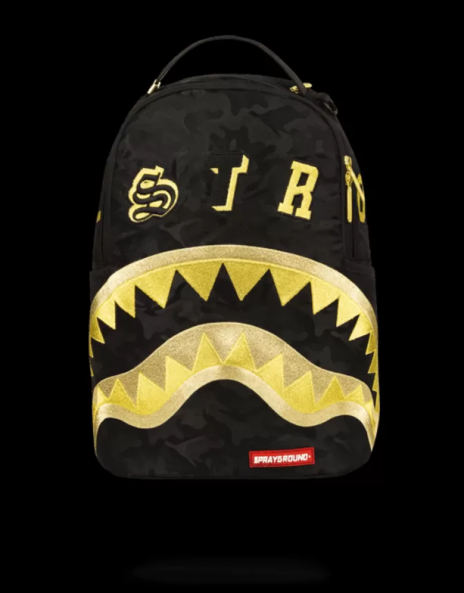 Sprayground BACKPACKS*DESTROY SHARK (GOLD CAMO)