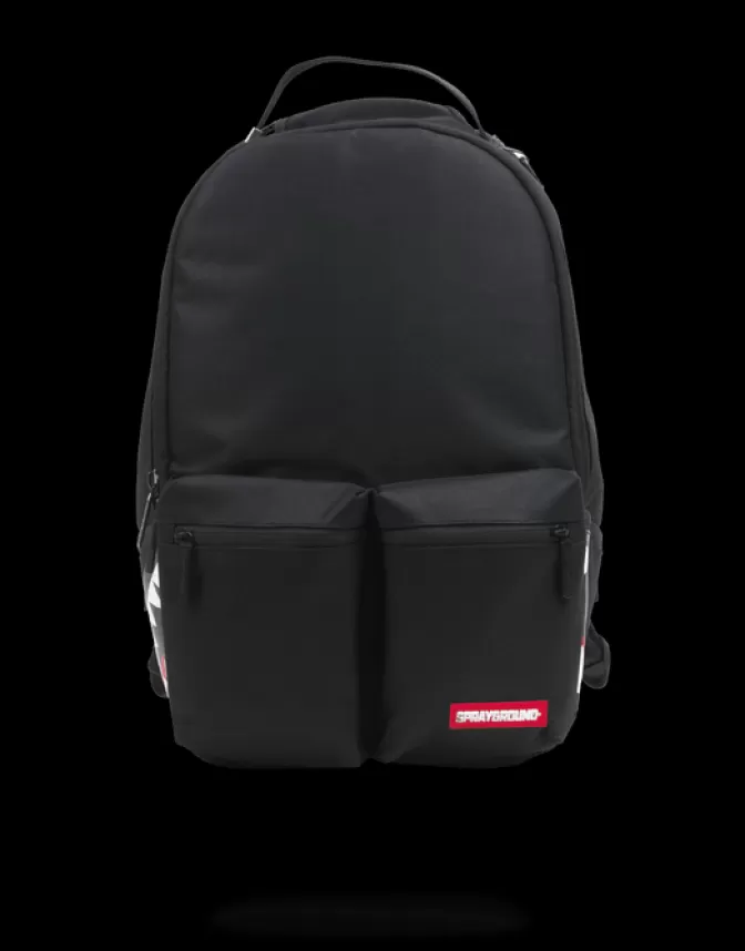 Sprayground BACKPACKS*DOUBLE CARGO SIDE SHARK (BLACK)