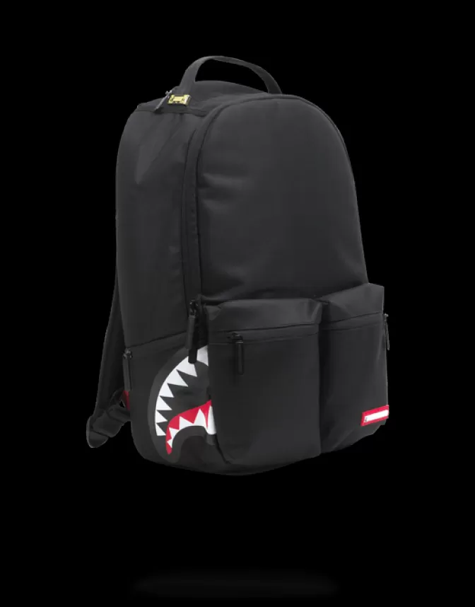 Sprayground BACKPACKS*DOUBLE CARGO SIDE SHARK (BLACK)