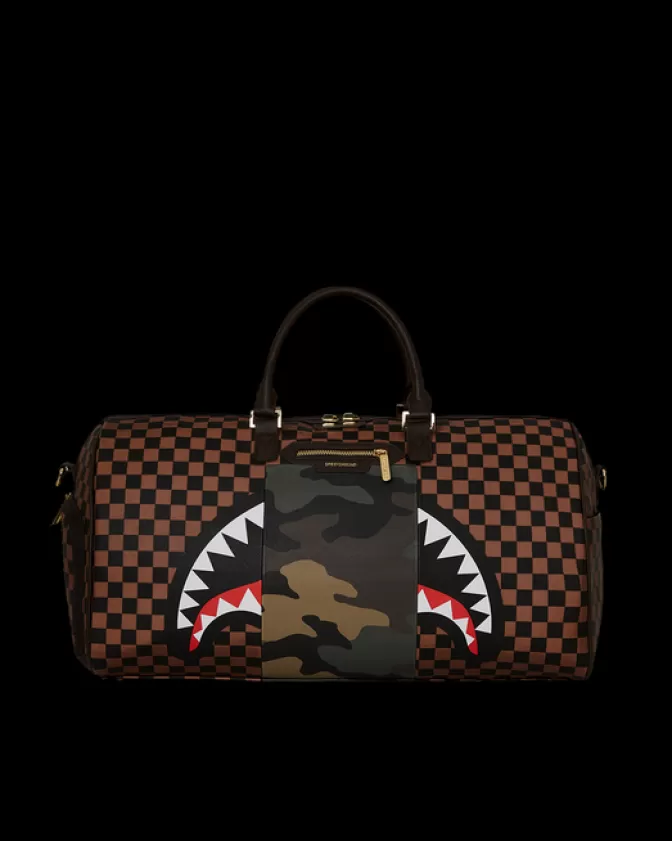 Sprayground DUFFLES*EXTERIOR GOLD ZIP POCKET SHARKS IN PARIS DUFFLE