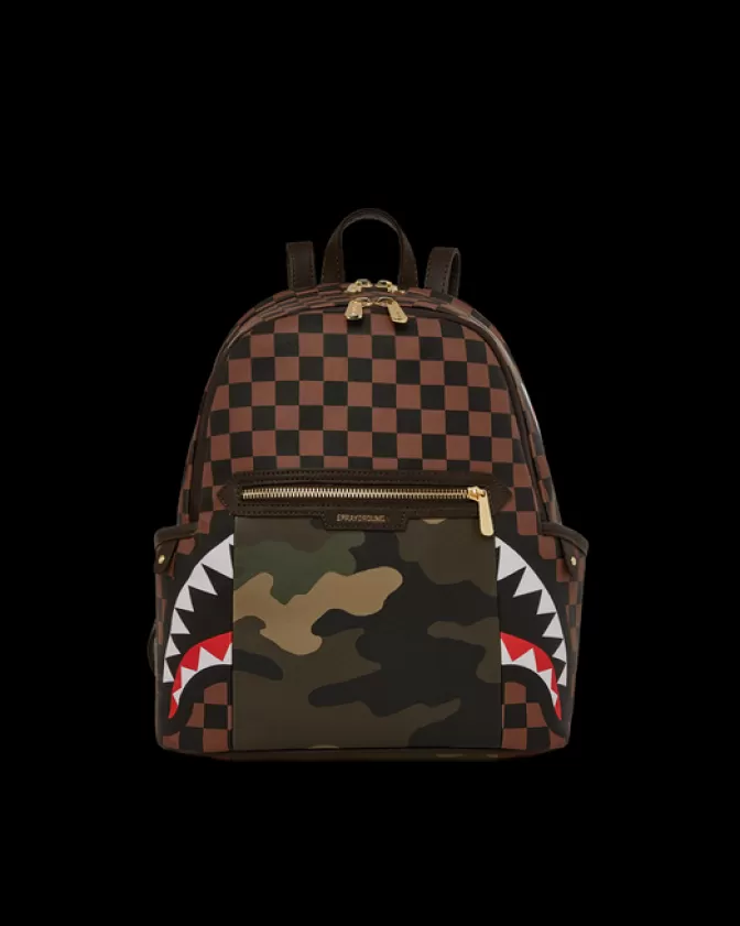 Sprayground SAVAGES | BACKPACKS*EXTERIOR GOLD ZIP POCKET SHARKS IN PARIS SAVAGE BACKPACK