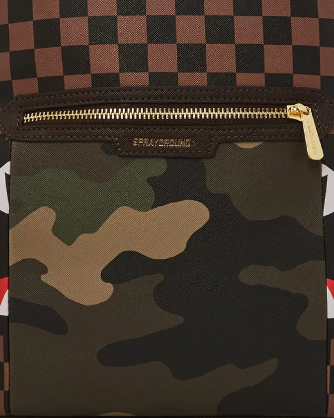 Sprayground SAVAGES | BACKPACKS*EXTERIOR GOLD ZIP POCKET SHARKS IN PARIS SAVAGE BACKPACK