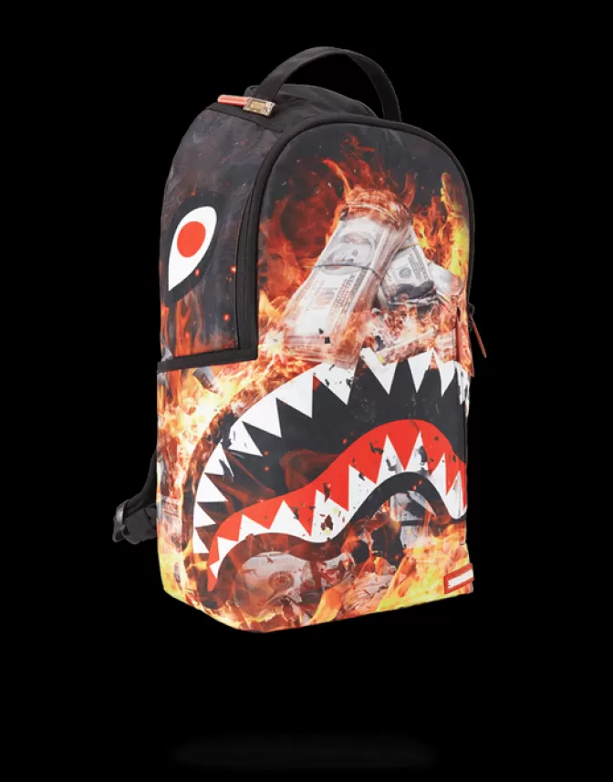 Sprayground FIRE MONEY SHARK Discount