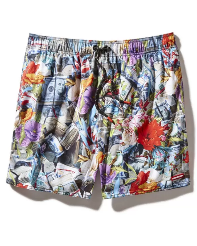 Sprayground SWIMWEAR*FLORAL MONEY SHOTO SWIM TRUNKS