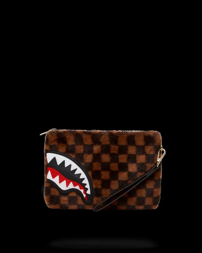 Sprayground CROSSOVER CLUTCHES*FURRR SHARKS IN PARIS CROSSOVER CLUTCH