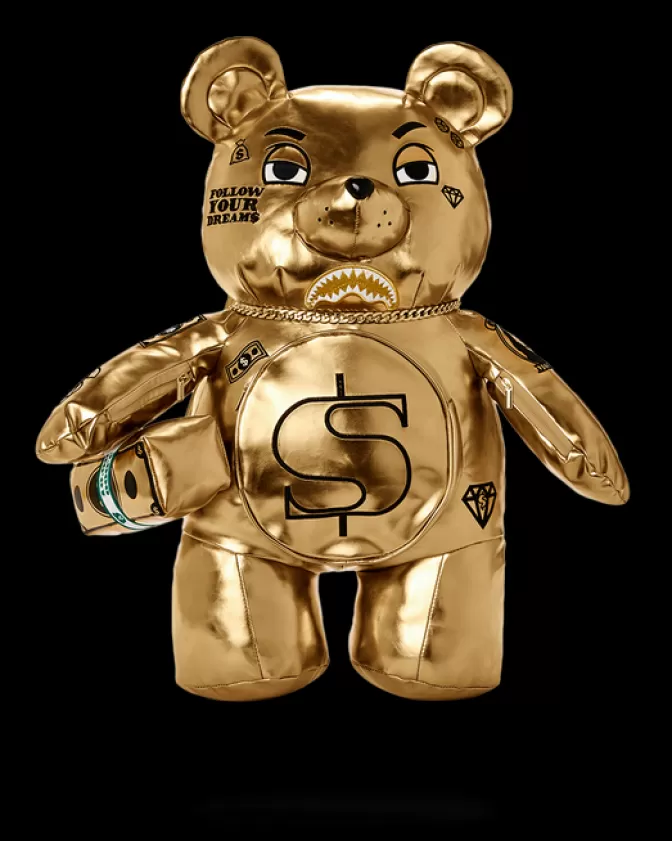 Sprayground TEDDY BEAR BACKPACKS | BACKPACKS*GOLD RUSH MONEYBEAR TEDDYBEAR BACKPACK