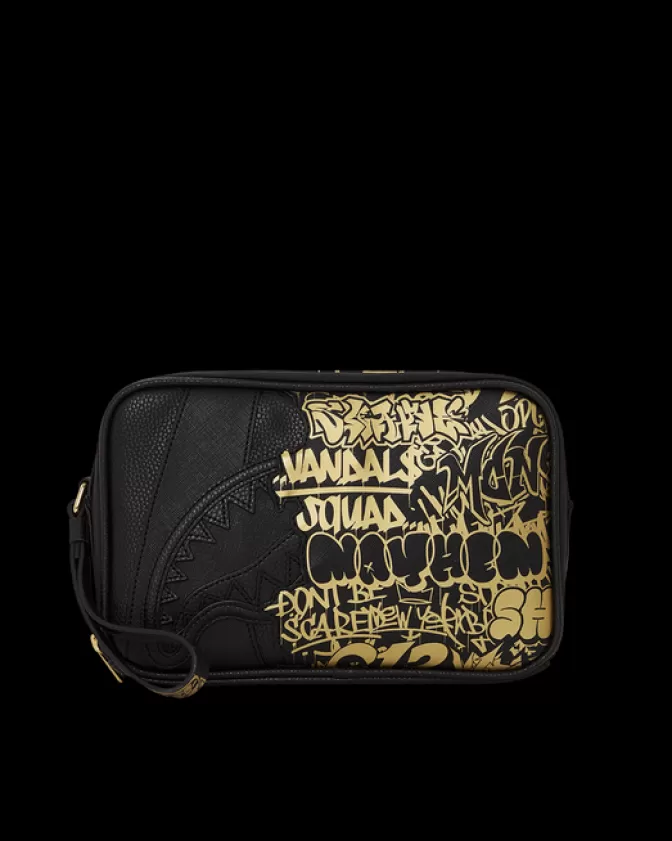 Sprayground TOILETRIES AKA MONEY BAGS*HALF GRAFF GLIDE TOILETRY BRICKSIDE BAG