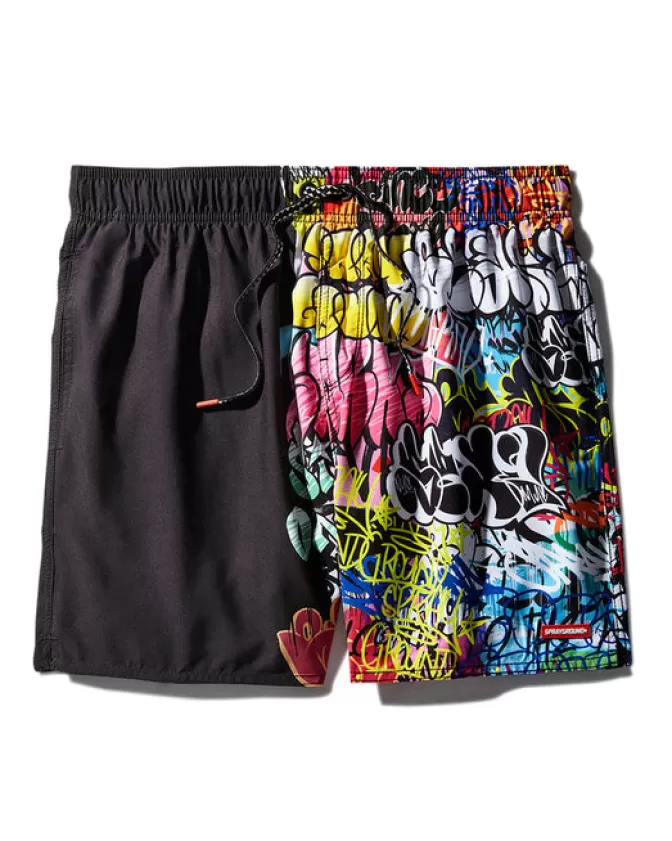 Sprayground SWIMWEAR*HALF GRAFF SHOTO SWIM TRUNKS