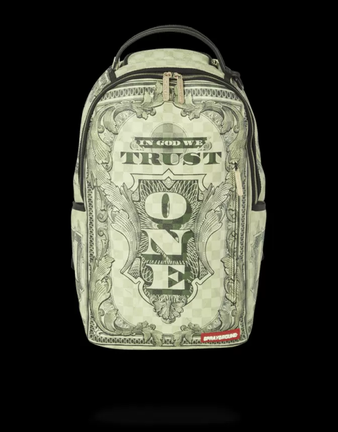 Sprayground BACKPACKS*IN GOD WE TRUST GREEN BACKPACK (ONE OF ONE)