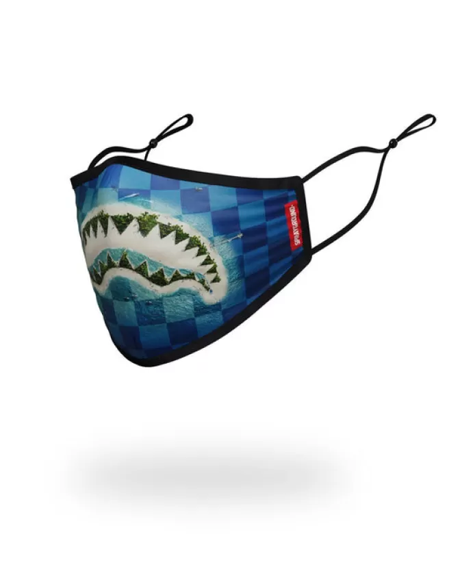 Sprayground FACE MASKS*KIDS FORM FITTING MASK: SHARK ISLAND