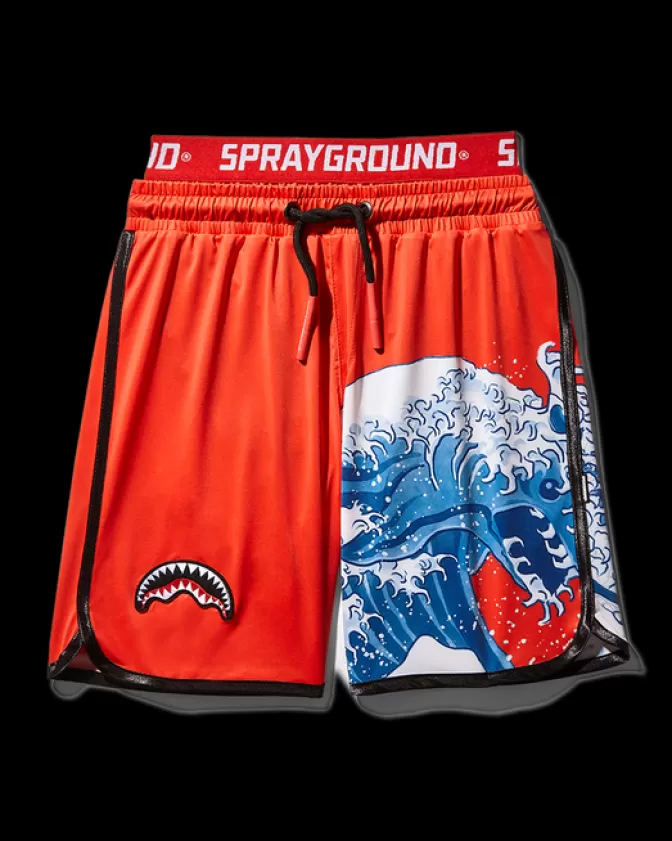 Sprayground SWIMWEAR*KIDS JAPAN WAVE SWIM TRUNKS (RED)