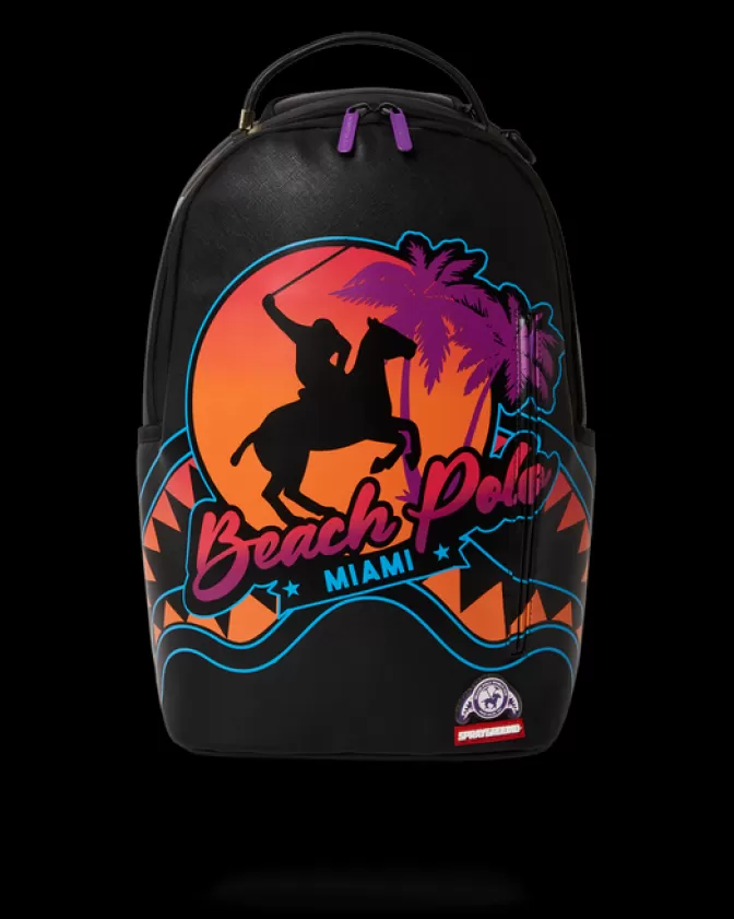 Sprayground BACKPACKS*MIAMI BEACH POLO COLLAB BACKPACK (DLXV-BLACK)