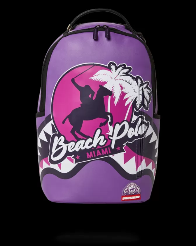 Sprayground BACKPACKS*MIAMI BEACH POLO COLLAB BACKPACK (DLXV-PURPLE)