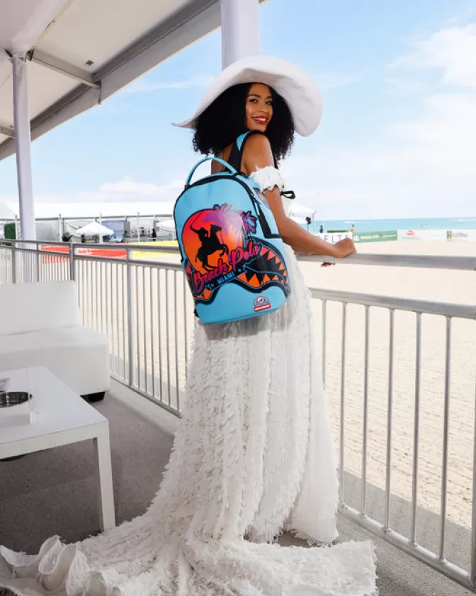 Sprayground BACKPACKS*MIAMI BEACH POLO COLLAB BACKPACK (DLXV-SKY)