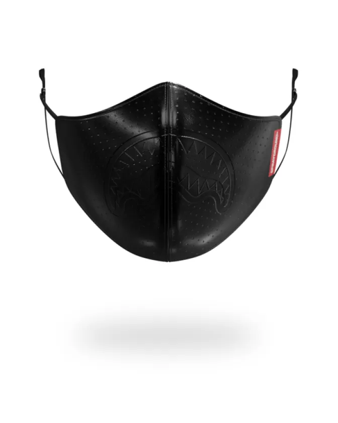 Sprayground FACE MASKS*MIDNIGHT SHARK VEGAN LEATHER FACEMASK